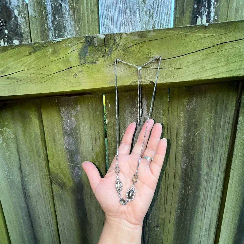 Kendra Scott gunmetal adjustable choker necklace
